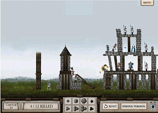 カタパルトで敵の城を壊すゲーム Crush The Castle フラッシュゲーム図書館